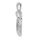 Sterling Silver Rhodium Diam. Heart Pendant - QD-522C035D-6583