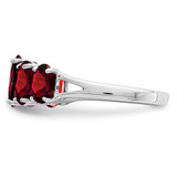 Sterling Silver Rhodium Garnet Ring - QD-F4ADA45F-2601