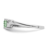 Sterling Silver Rhodium Green Quartz Diam. Ring - QR-CC8535F4-2652