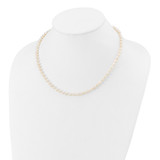 14k 4-5mm White Semi-Round Freshwater Cultured Pearl 16 inch Necklace