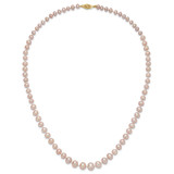 14k 4-8mm Purple Freshwater Cultured Pearl Graduated 18 inch Necklace