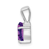 Sterling Silver Rhodium Plated Amethyst Pendant - QD-5D938AC3-5717