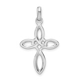 Sterling Silver Rhodium Plated Cross Pendant - QC-54825415-4618