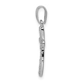Sterling Silver Rhodium Plated CZ Cross Pendant - QC-946E75F6-2499