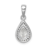 Sterling Silver Rhodium Plated CZ Pendant - QP-401ACAAC-3871