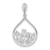 Sterling Silver Rhodium Plated CZ Pendant - QP-B467CE7B-4489