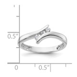 Sterling Silver Rhodium Plated CZ Ring - QR-021F80A5-6461