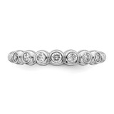 Sterling Silver Rhodium Plated CZ Ring - QR-4B2859AC-6742
