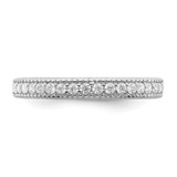Sterling Silver Rhodium Plated CZ Ring - QR-F4B3988B-6837