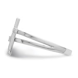Sterling Silver Rhodium Plated Diamond  Crosses Ring - QR-E95AE173-3310