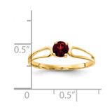 14k 4mm Garnet ring