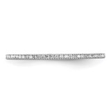 Sterling Silver Rhodium Plated Diamond Band - QD-C235A2D1-1898