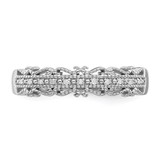 Sterling Silver Rhodium Plated Diamond Band - QD-CF2E984C-4815