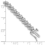 Sterling Silver Rhodium Plated Diamond Bracelet - QD-306480CF-7291
