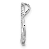 Sterling Silver Rhodium Plated Diamond Double Heart Pendant - QP-5C170F82-5630