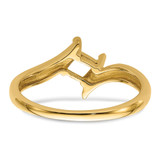 14k 4mm Princess Gemstone Ring Mounting