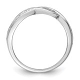 Sterling Silver Rhodium Plated Diamond Heart MOM Ring - QR-8800BA64-4492