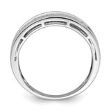 Sterling Silver Rhodium Plated Diamond Ladies Band - QR-A1585D41-2962