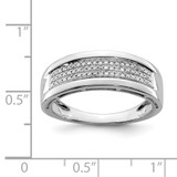 Sterling Silver Rhodium Plated Diamond Ladies Band - QR-A1585D41-2962