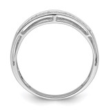 Sterling Silver Rhodium Plated Diamond Ladies Band - QR-C0828A33-7496