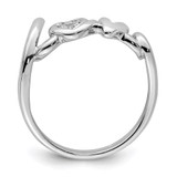 Sterling Silver Rhodium Plated Diamond LOVE Ring - QR-1478778D-4587