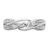 Sterling Silver Rhodium Plated Diamond LOVE Ring - QR-F1081C36-3559