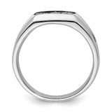 Sterling Silver Rhodium Plated Diamond Men's Ring - QR-2685ECA7-4639