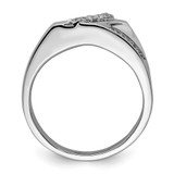 Sterling Silver Rhodium Plated Diamond Men's Ring - QR-58C66099-1170