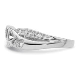 Sterling Silver Rhodium Plated Diamond MOM Ring - QR-BD975FCD-2819