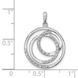 Sterling Silver Rhodium Plated Diamond Pendant - QP-21BC24EF-7323