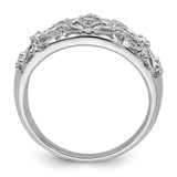 Sterling Silver Rhodium Plated Diamond Ring - QR-0BDBB3F7-3287