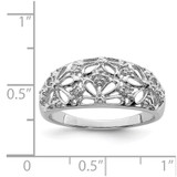 Sterling Silver Rhodium Plated Diamond Ring - QR-0BDBB3F7-3287