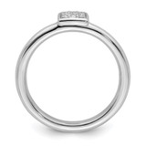 Sterling Silver Rhodium Plated Diamond Ring - QR-0FF6D726-4417