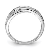 Sterling Silver Rhodium Plated Diamond Ring - QR-1701EC1B-6492