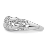 Sterling Silver Rhodium Plated Diamond Ring - QR-20C5F8B0-7259