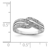 Sterling Silver Rhodium Plated Diamond Ring - QR-69D07102-6187