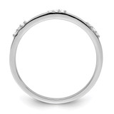 Sterling Silver Rhodium Plated Diamond Ring - QR-8228BB34-7052
