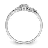 Sterling Silver Rhodium Plated Diamond Ring - QR-DE16CAB9-7243