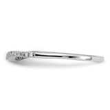 Sterling Silver Rhodium Plated Diamond Wrap Ring - QR-71D31D5D-5313