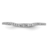 Sterling Silver Rhodium Plated Diamond Wrap Ring - QR-71D31D5D-5313