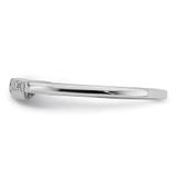 Sterling Silver Rhodium Plated Diamond Wrap Ring - QR-E9756EFA-1031