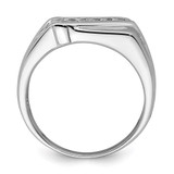 Sterling Silver Rhodium Plated Fancy CZ Ring - QR-48049EAE-9566