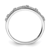 Sterling Silver Rhodium Plated Fancy Diamond Band - QD-7B15D925-4151