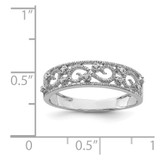 Sterling Silver Rhodium Plated Fancy Diamond Band - QD-7B15D925-4151