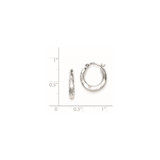 Sterling Silver Rhodium Plated Hollow Hoop Earrings - QE-9C9DB808-3591