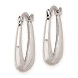 Sterling Silver Rhodium Plated Hollow Hoop Earrings - QE-A5E3CBD0-6484