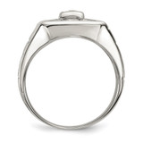 Sterling Silver Rhodium Plated Men's Fashion CZ Ring - QR-CA20EE69-3338