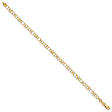 14k 4mm Solid Double Link 8 inch Charm Bracelet - DO-17EF8D82-2055
