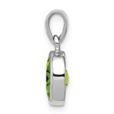 Sterling Silver Rhodium Plated Peridot Pendant - QD-CFC4C9D3-1227