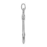 Sterling Silver Rhodium Plated Polished Anchor Charm - QC-FDBFB5E0-3448
